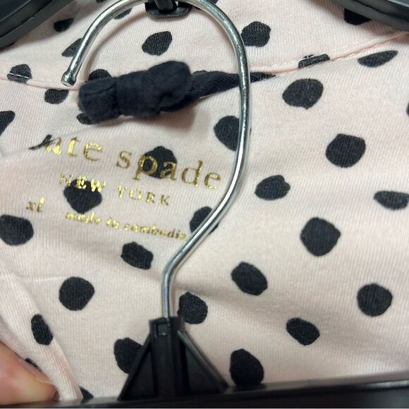 Kate Spade New York 3/4 Sleeve Charm Cropped  Polka Dot PJ Set XL - Picture 8 of 14